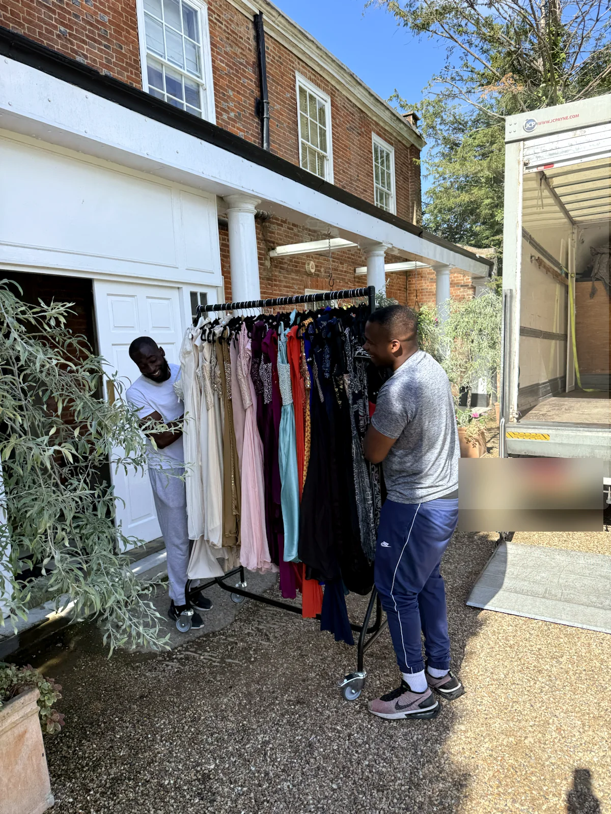 ZippyVan home move with clothes rail and van